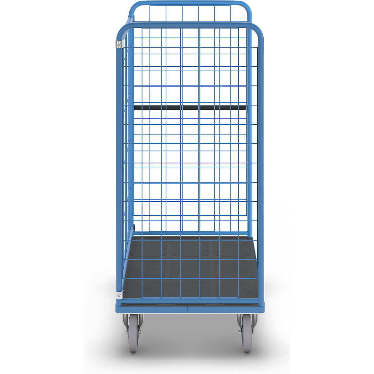 Policový vozík, drôtená mriežka z troch strán – eurokraft pro (Zobrazenie produktu 5)-4