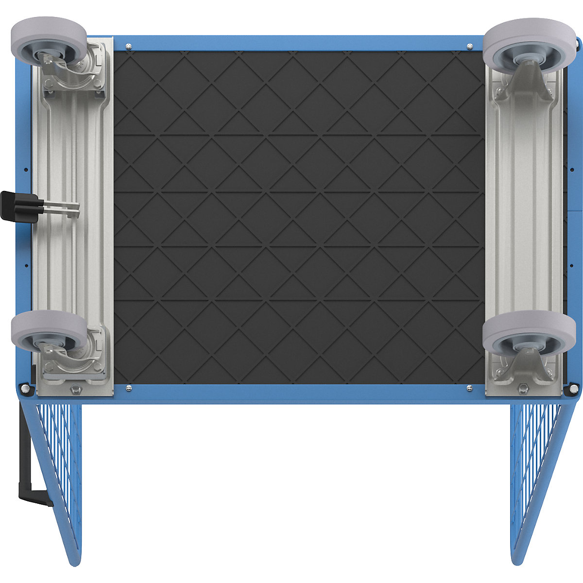 Policový vozík, drôtená mriežka z troch strán – eurokraft pro (Zobrazenie produktu 8)-7