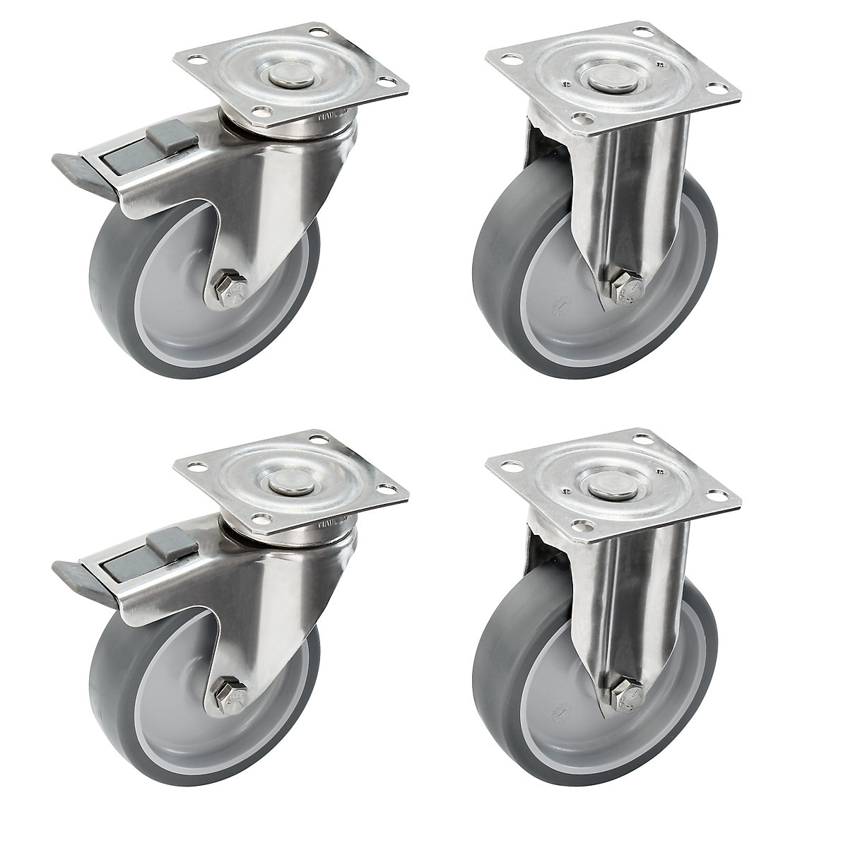 Set cu anvelope termoplastice din cauciuc, carcasă din inox – Proroll