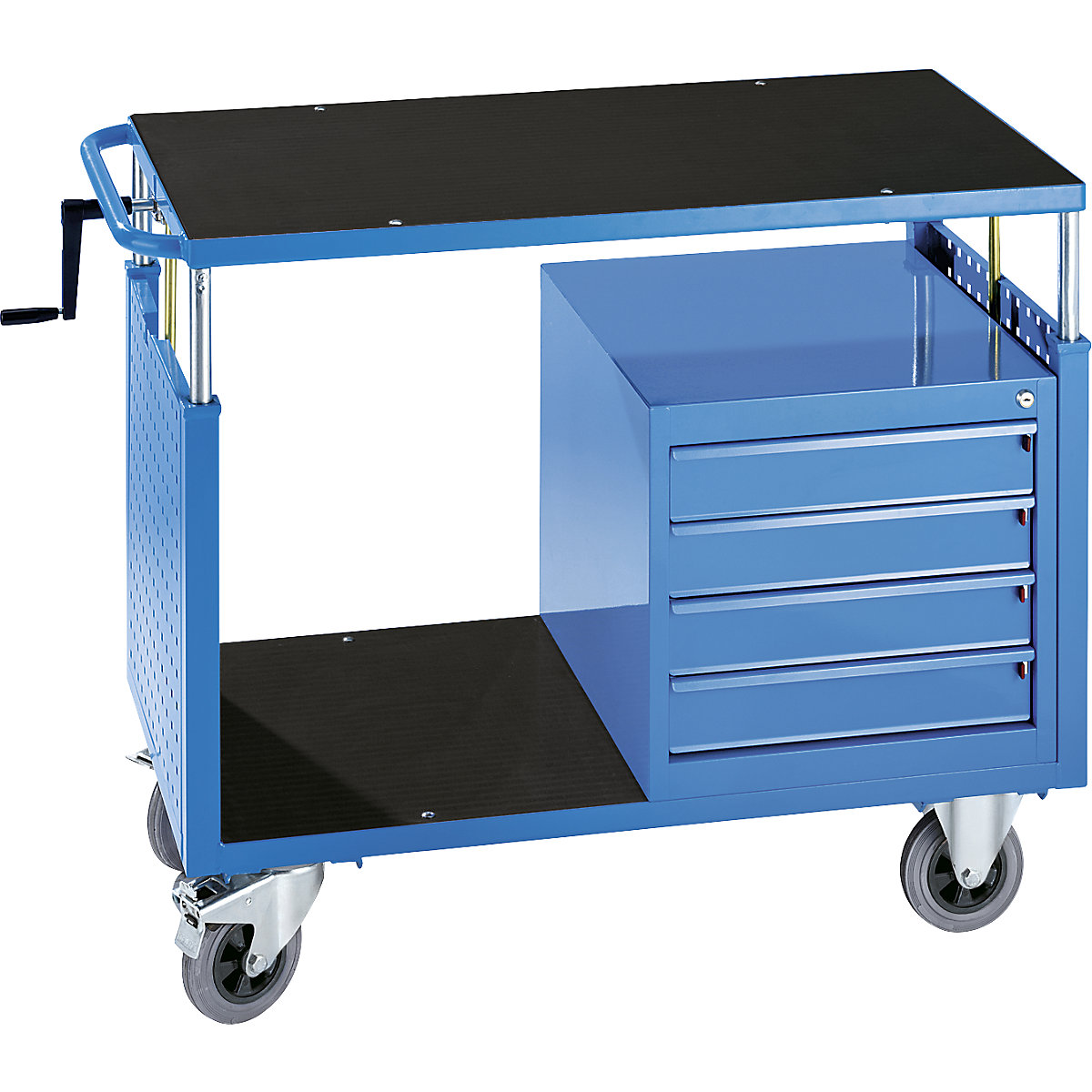 Assembly trolley, height adjustable – eurokraft pro (Product illustration 4)-3