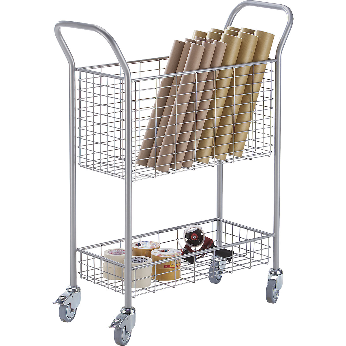 Office and mail distribution trolley – eurokraft pro (Product illustration 2)-1
