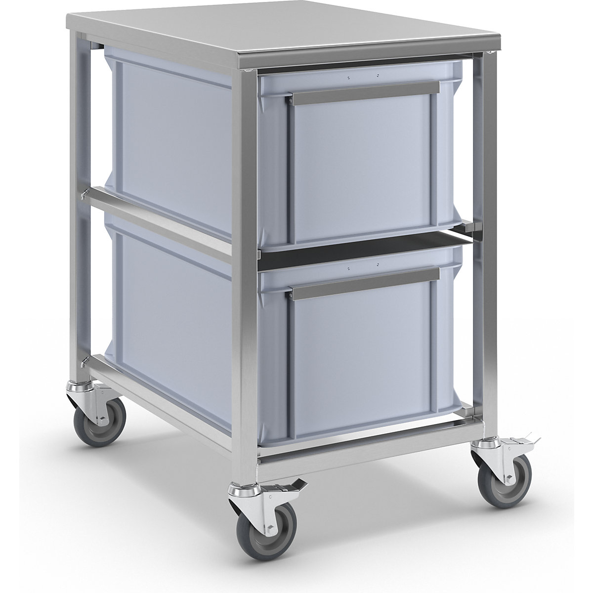 Stainless steel container trolley (Product illustration 2)-1