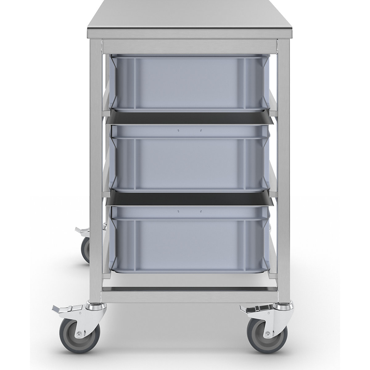 Stainless steel container trolley (Product illustration 4)-3