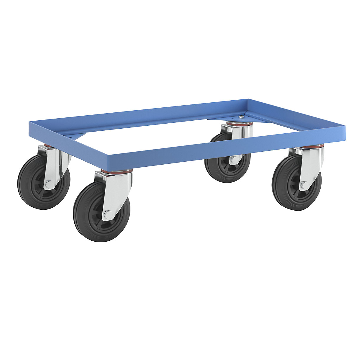 Steel wheeled base – eurokraft pro, with solid rubber tyres, max. load 250 kg, platform 610 x 410 mm-2