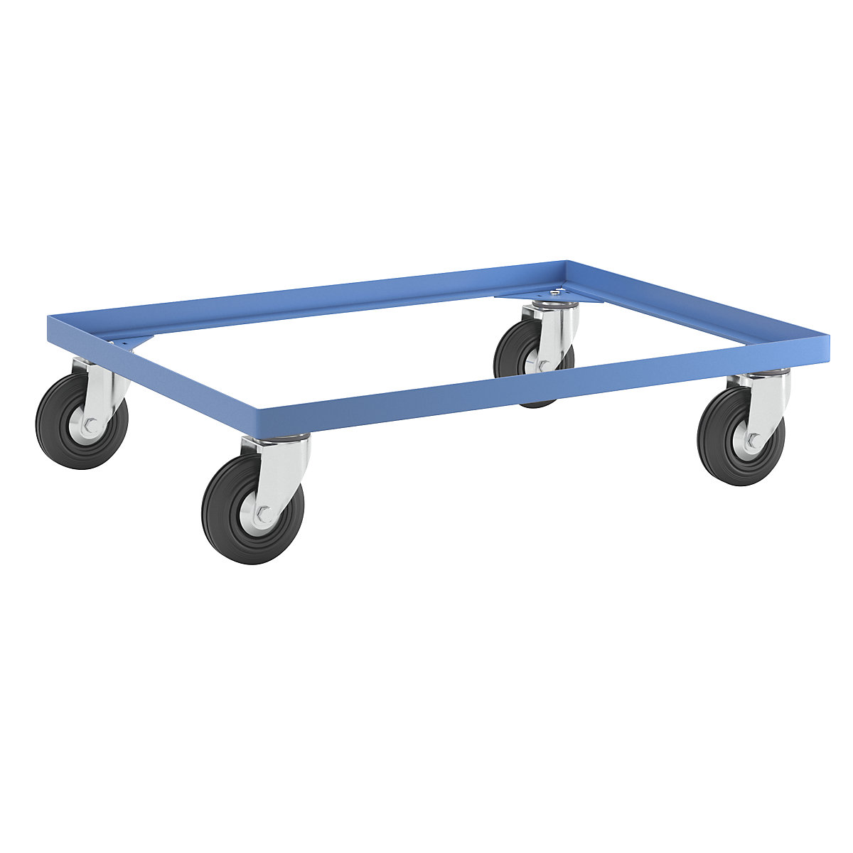 Steel wheeled base – eurokraft pro, with solid rubber tyres, max. load 250 kg, platform 810 x 610 mm-4