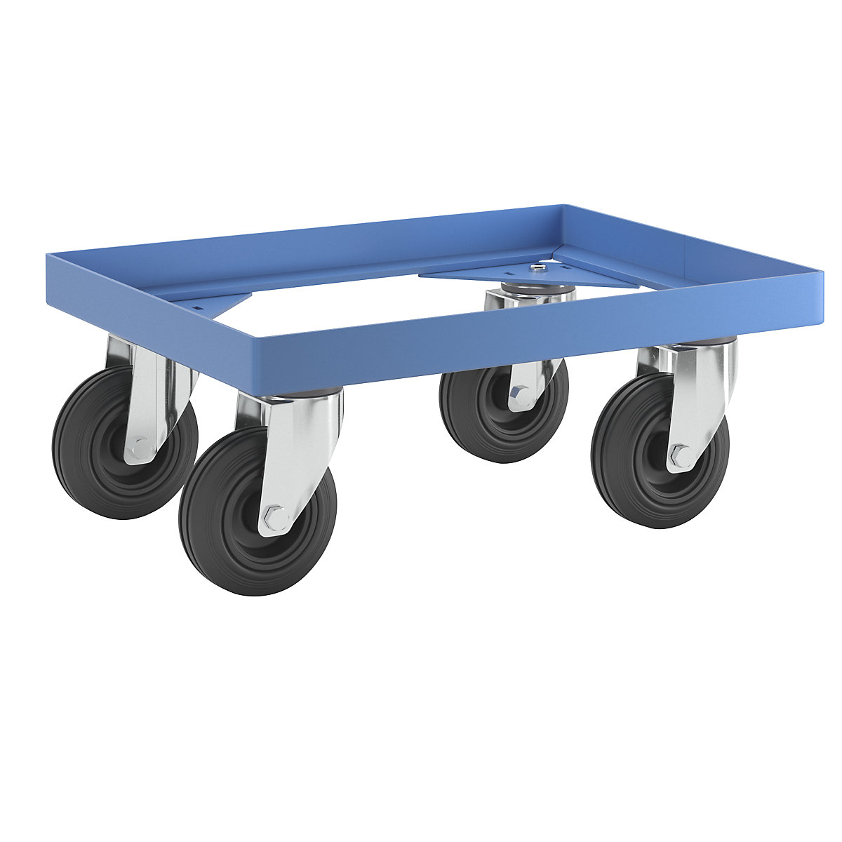 Steel wheeled base – eurokraft pro, with solid rubber tyres, max. load 250 kg, platform 410 x 310 mm-1