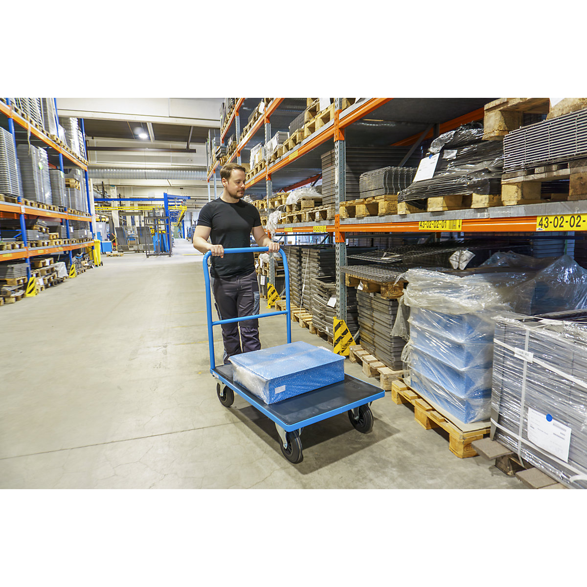 Platform truck with mesh panels – eurokraft pro (Product illustration 9)-8