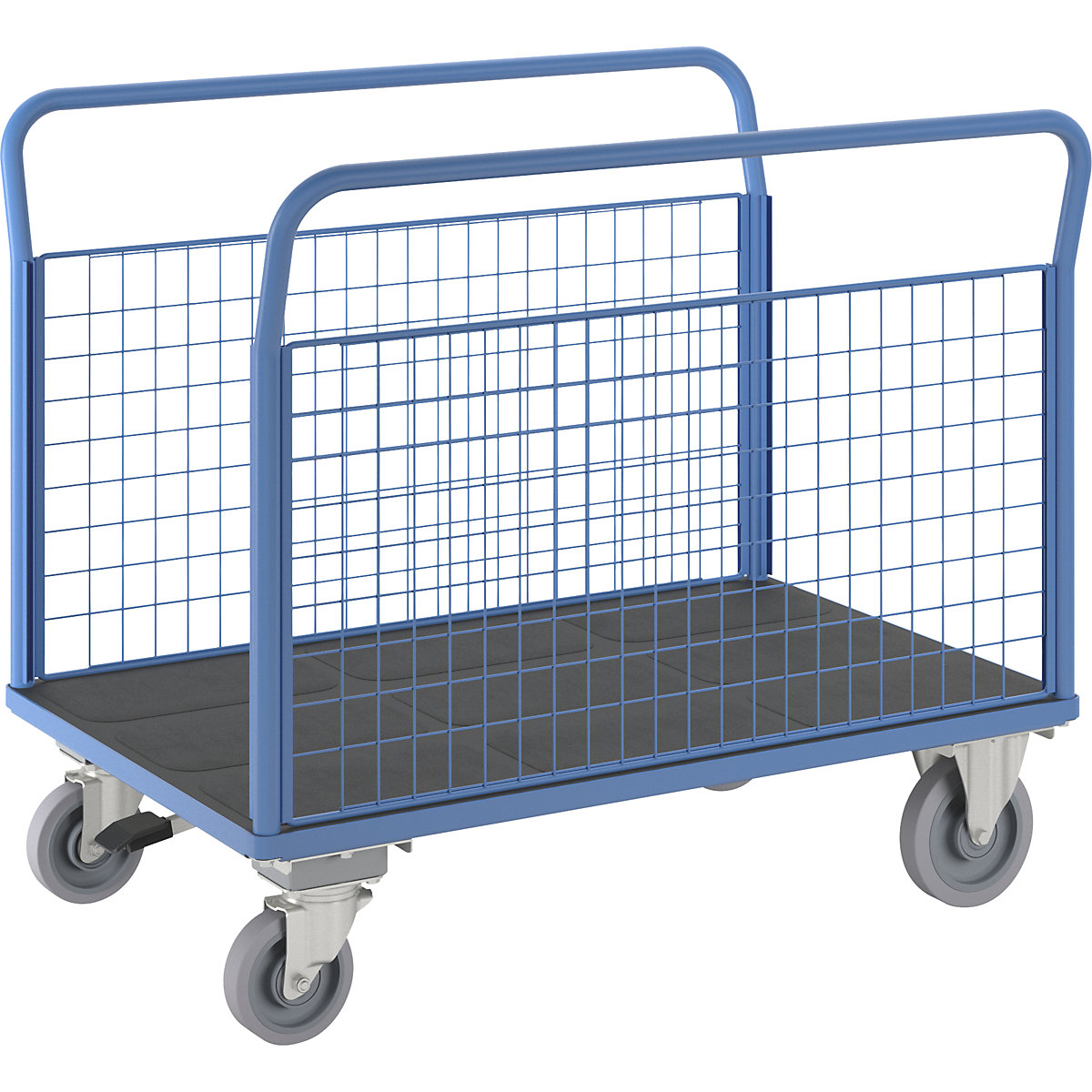Platform truck with mesh panels - eurokraft pro