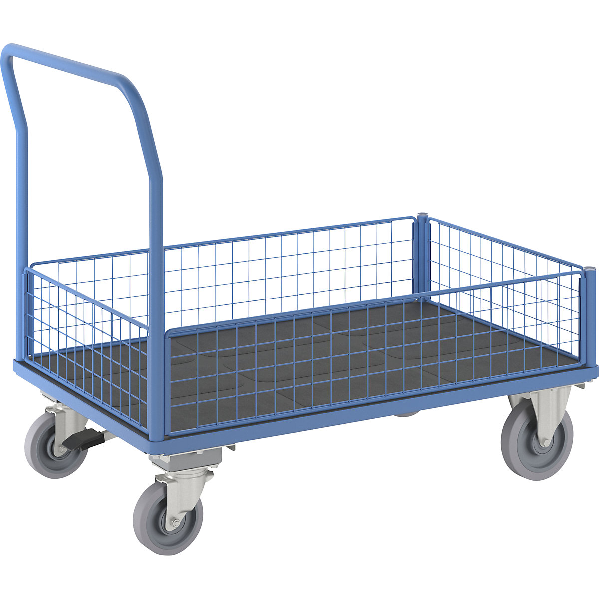 Platform truck with mesh panels - eurokraft pro