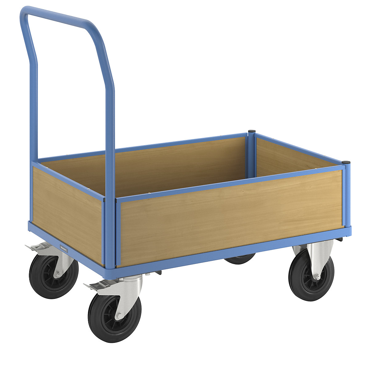 Platform truck with wooden panels - eurokraft pro