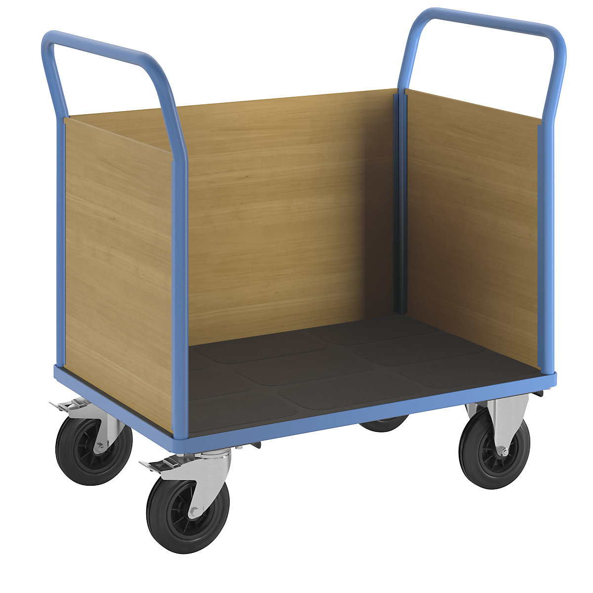 Platform truck with wooden panels - eurokraft pro