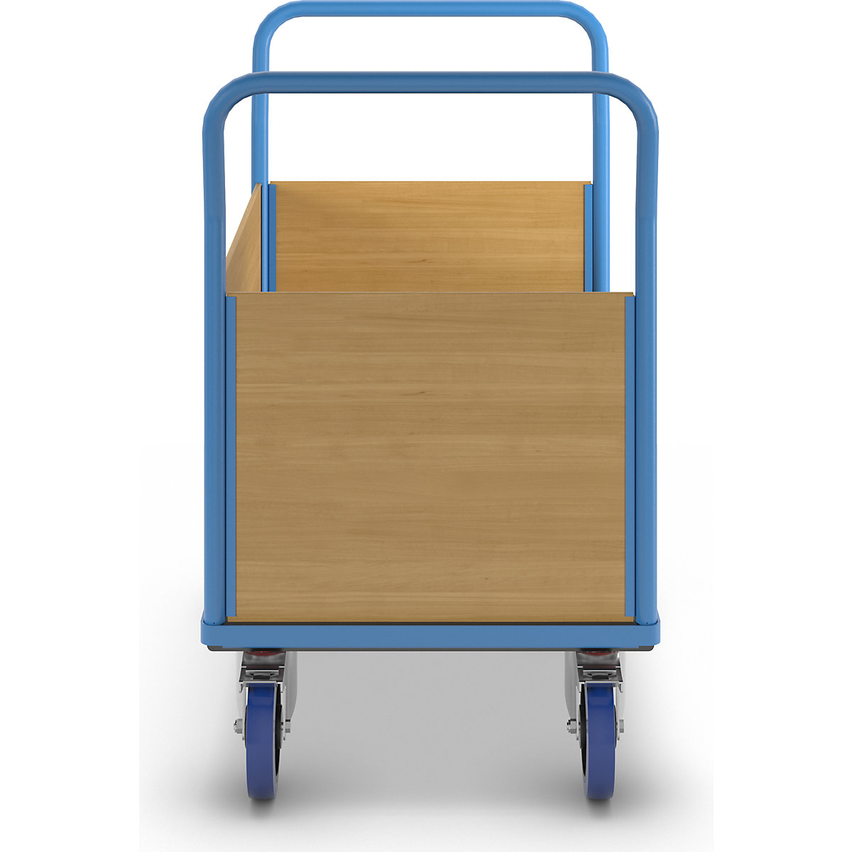 Platform truck with wooden panels – eurokraft pro (Product illustration 3)-2