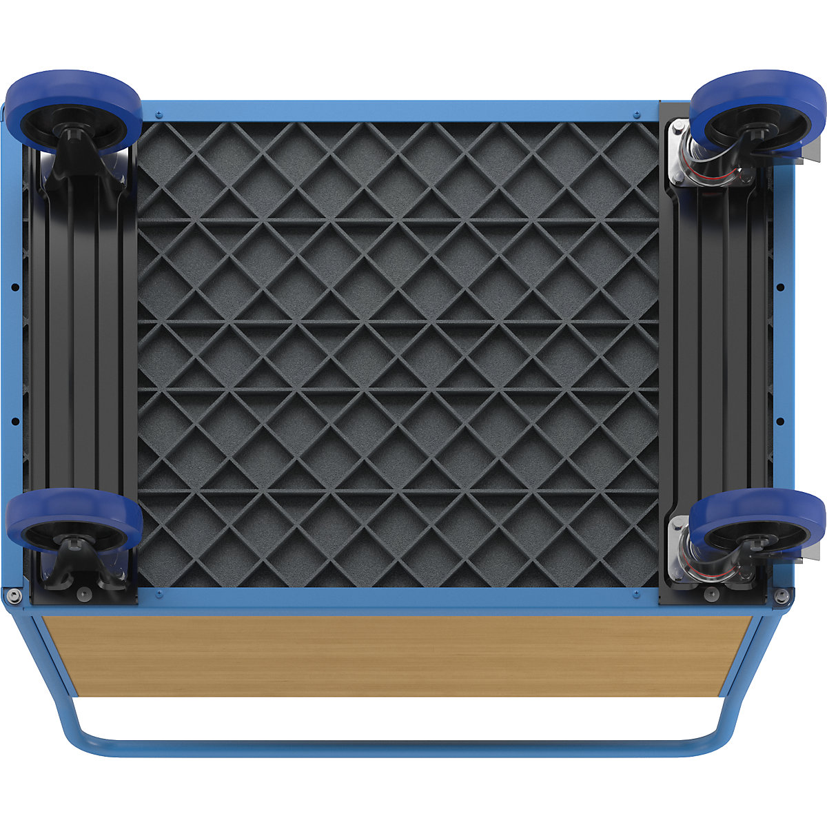 Platform truck with wooden panels – eurokraft pro (Product illustration 5)-4