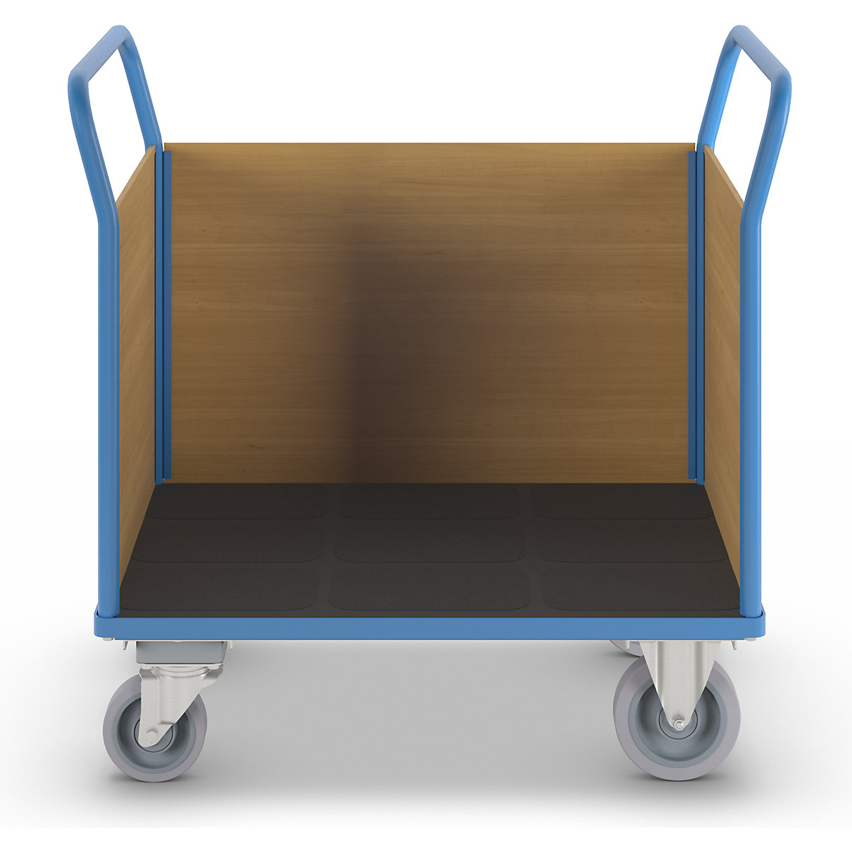 Platform truck with wooden panels – eurokraft pro (Product illustration 3)-2