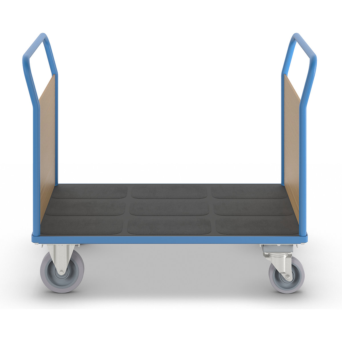 Platform truck with wooden panels – eurokraft pro (Product illustration 3)-2