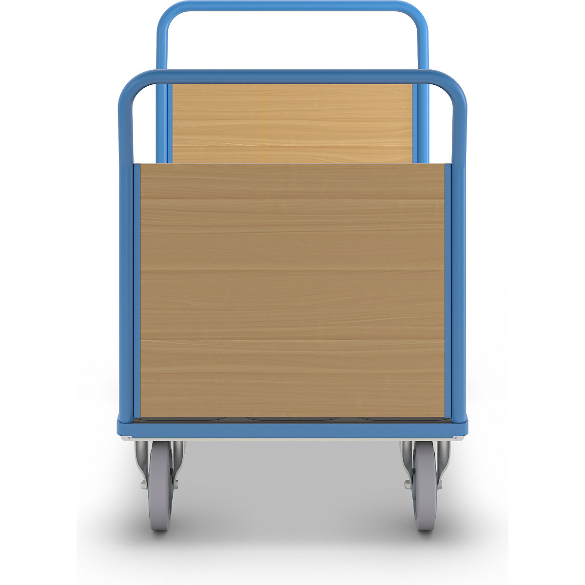 Platform truck with wooden panels – eurokraft pro (Product illustration 4)-3
