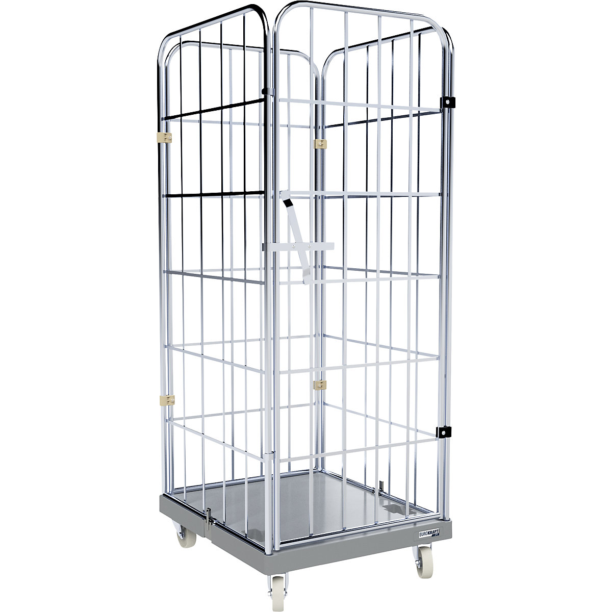 Hygienic plastic transport dolly, closed (Product illustration 2)-1