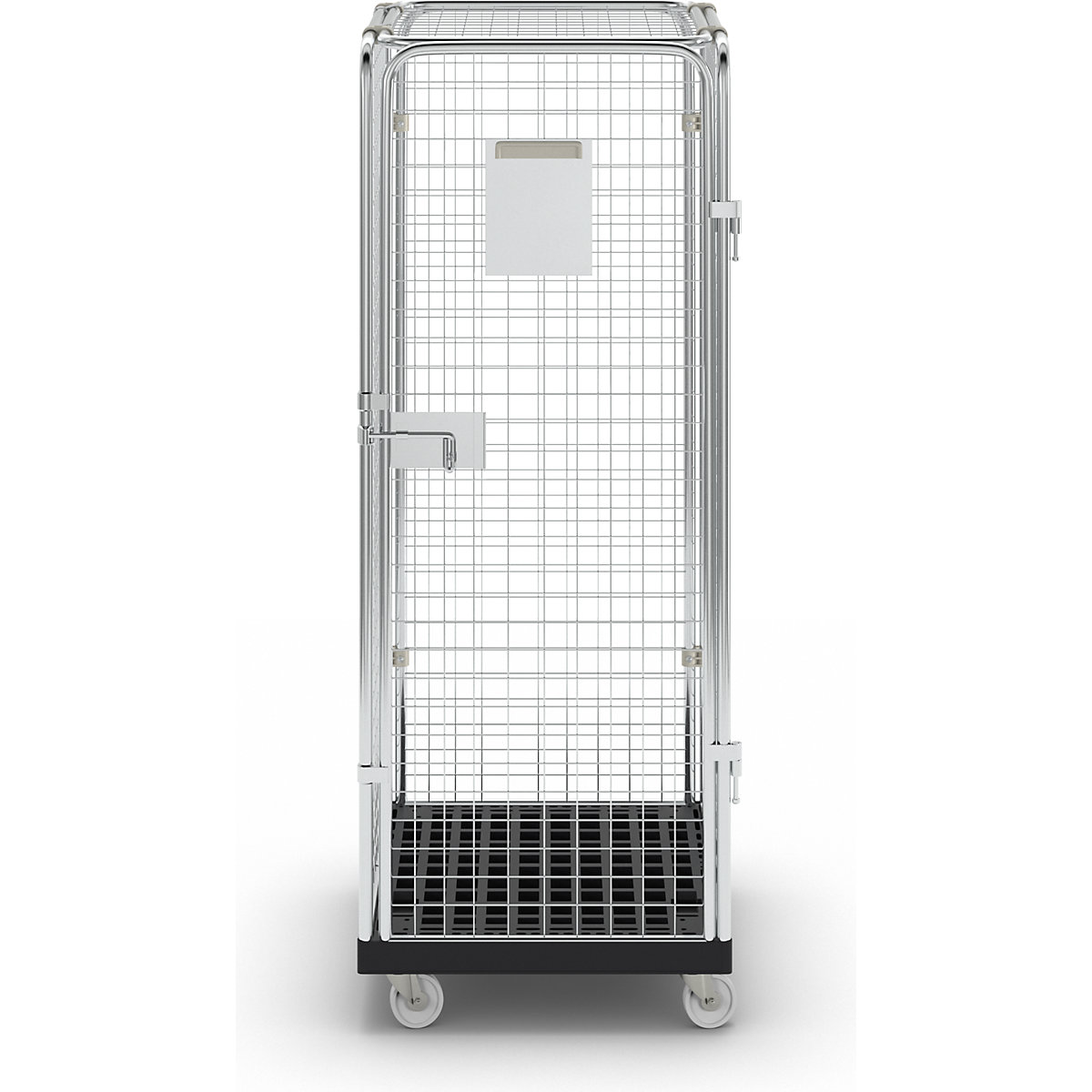 Roll container with mesh panels – eurokraft basic (Product illustration 4)-3