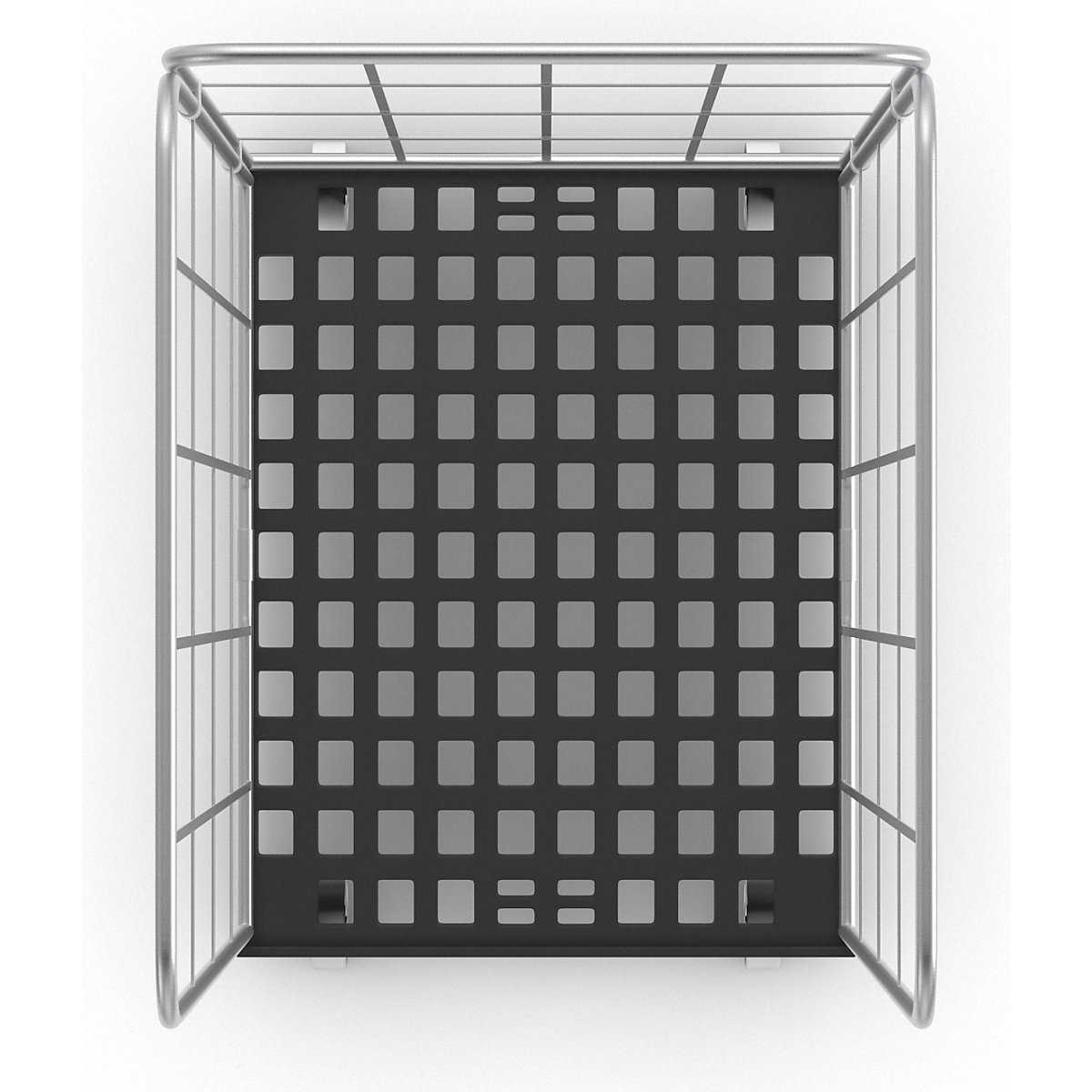 Roll container with side mesh panels – eurokraft basic (Product illustration 7)-6