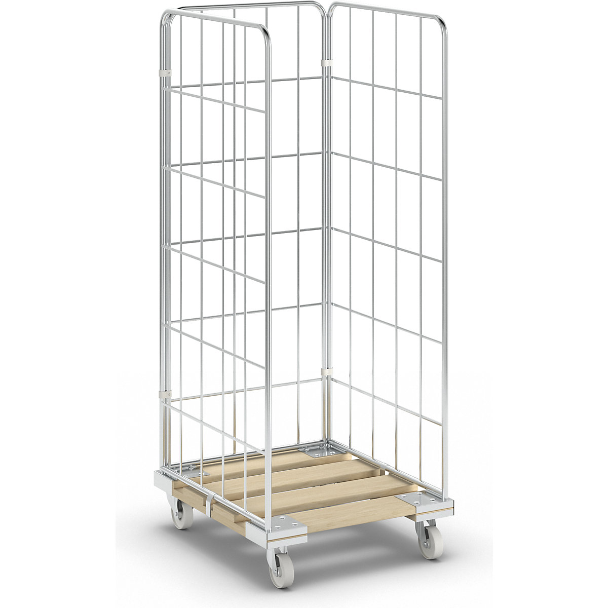 Roll container with wooden transport dolly (Product illustration 2)-1