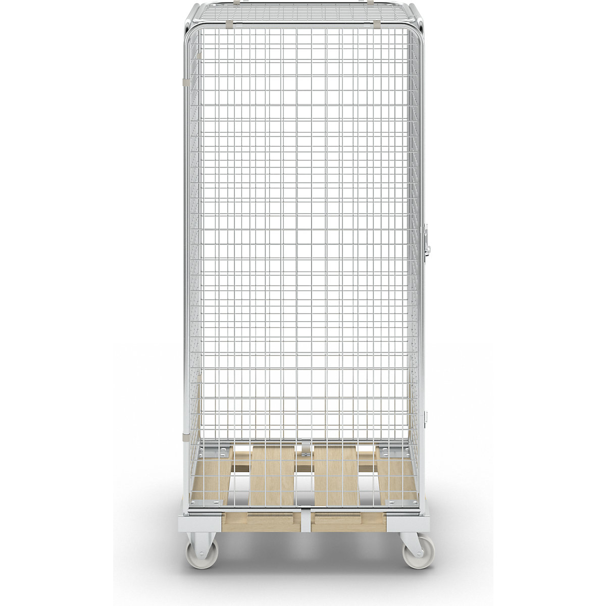 Security roll container with wooden dolly (Product illustration 6)-5