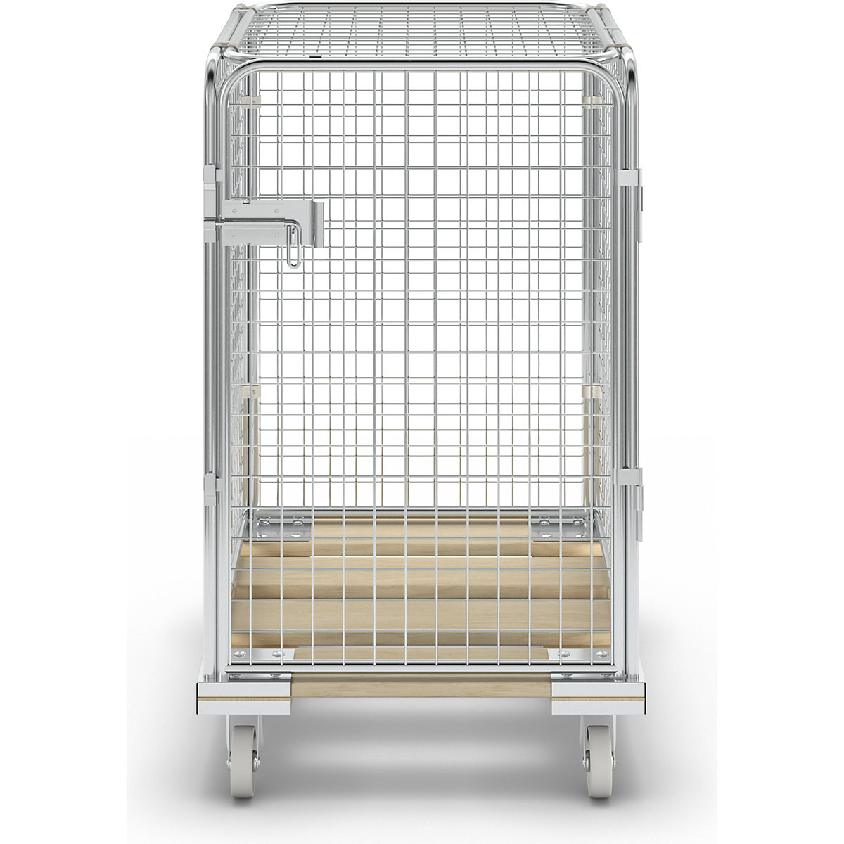 Security roll container with wooden dolly (Product illustration 7)-6