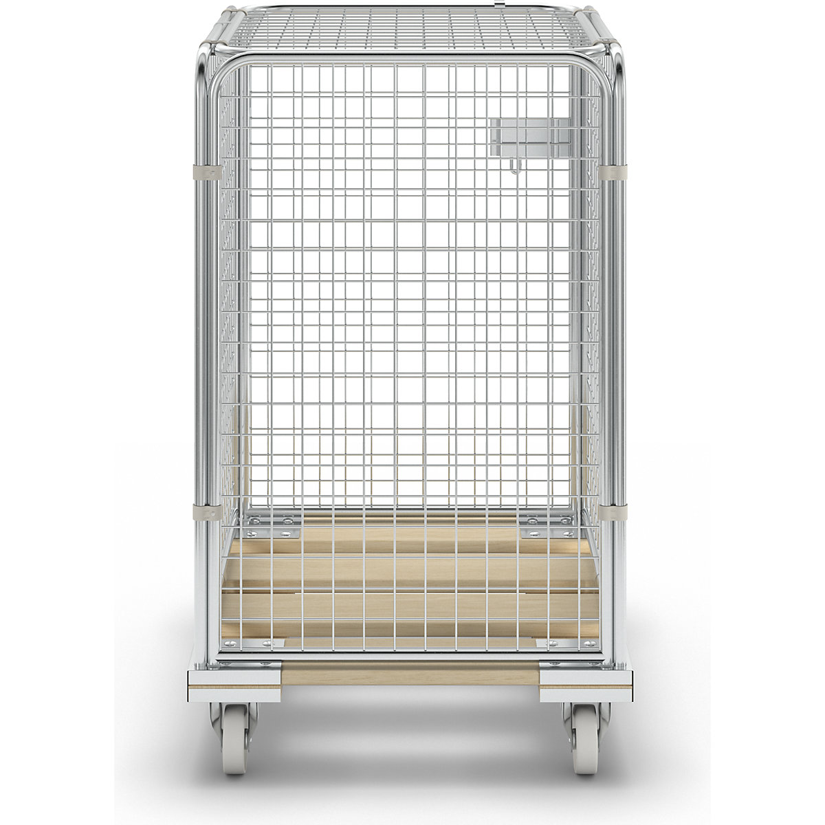 Security roll container with wooden dolly (Product illustration 9)-8