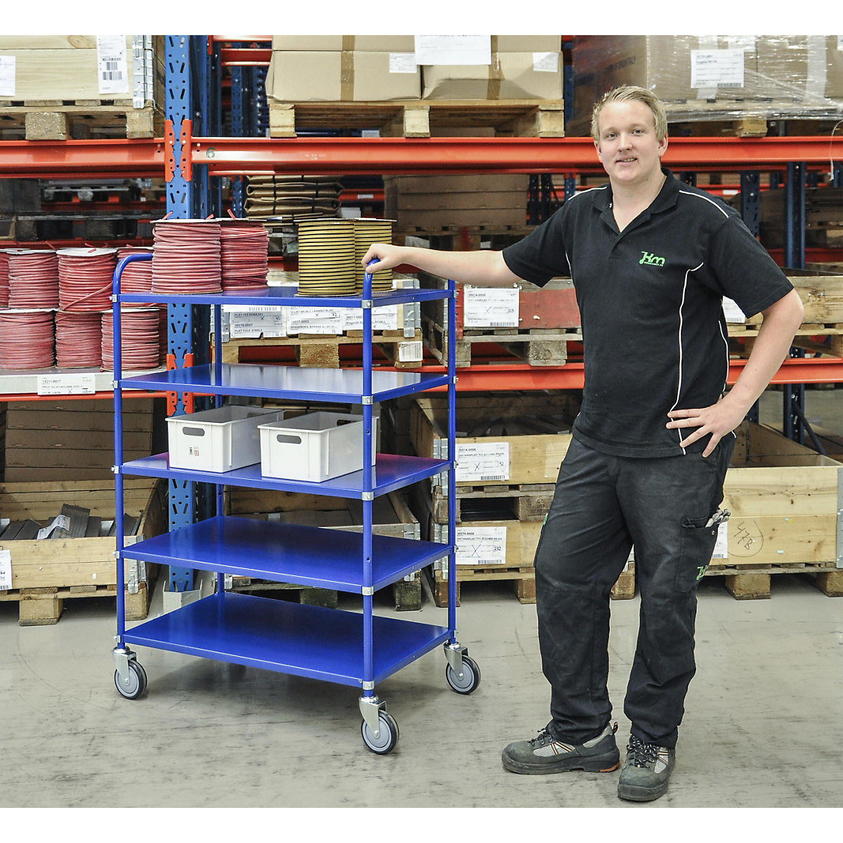 Lightweight shelf truck, height 1445 mm – Kongamek (Product illustration 6)-5