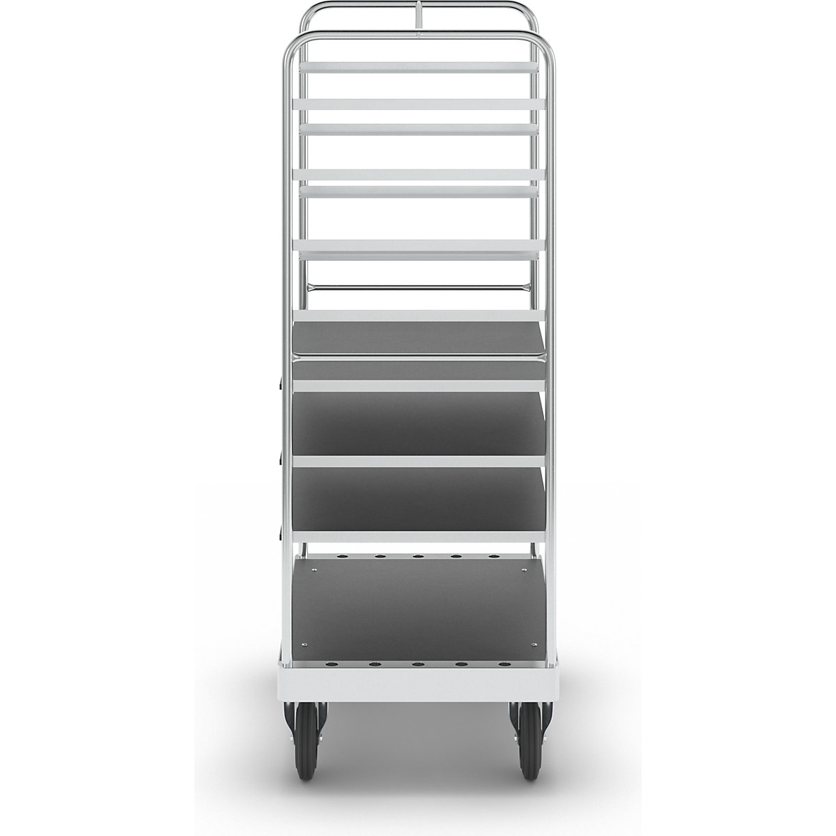 Multi-shelf truck, zinc plated – Kongamek (Product illustration 10)-9