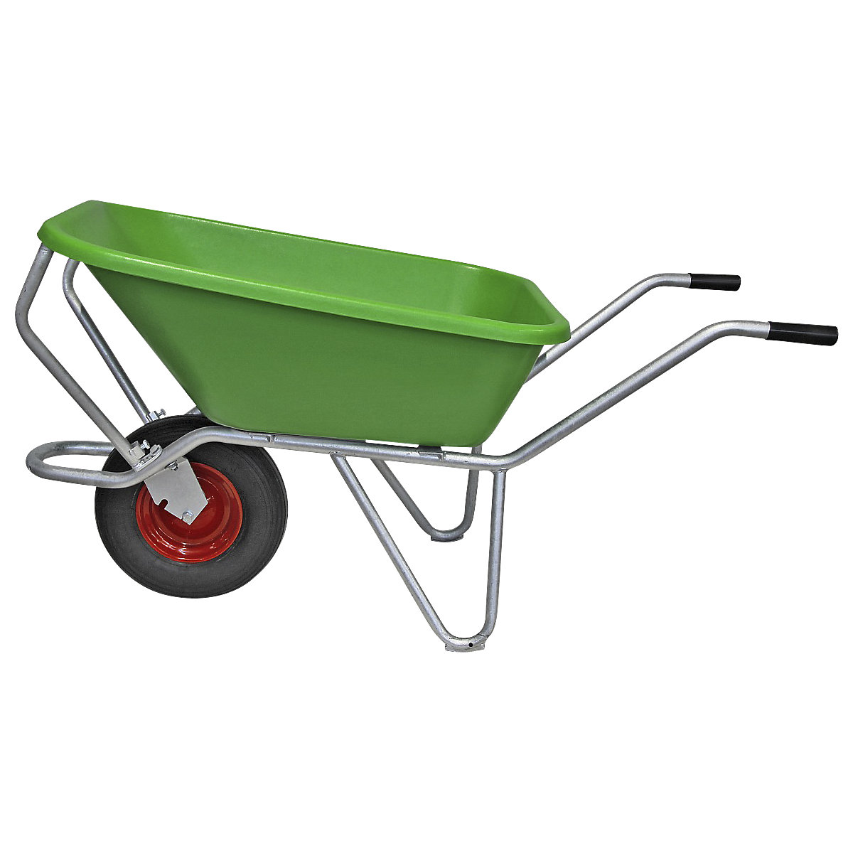 Wheelbarrow with galvanized frame