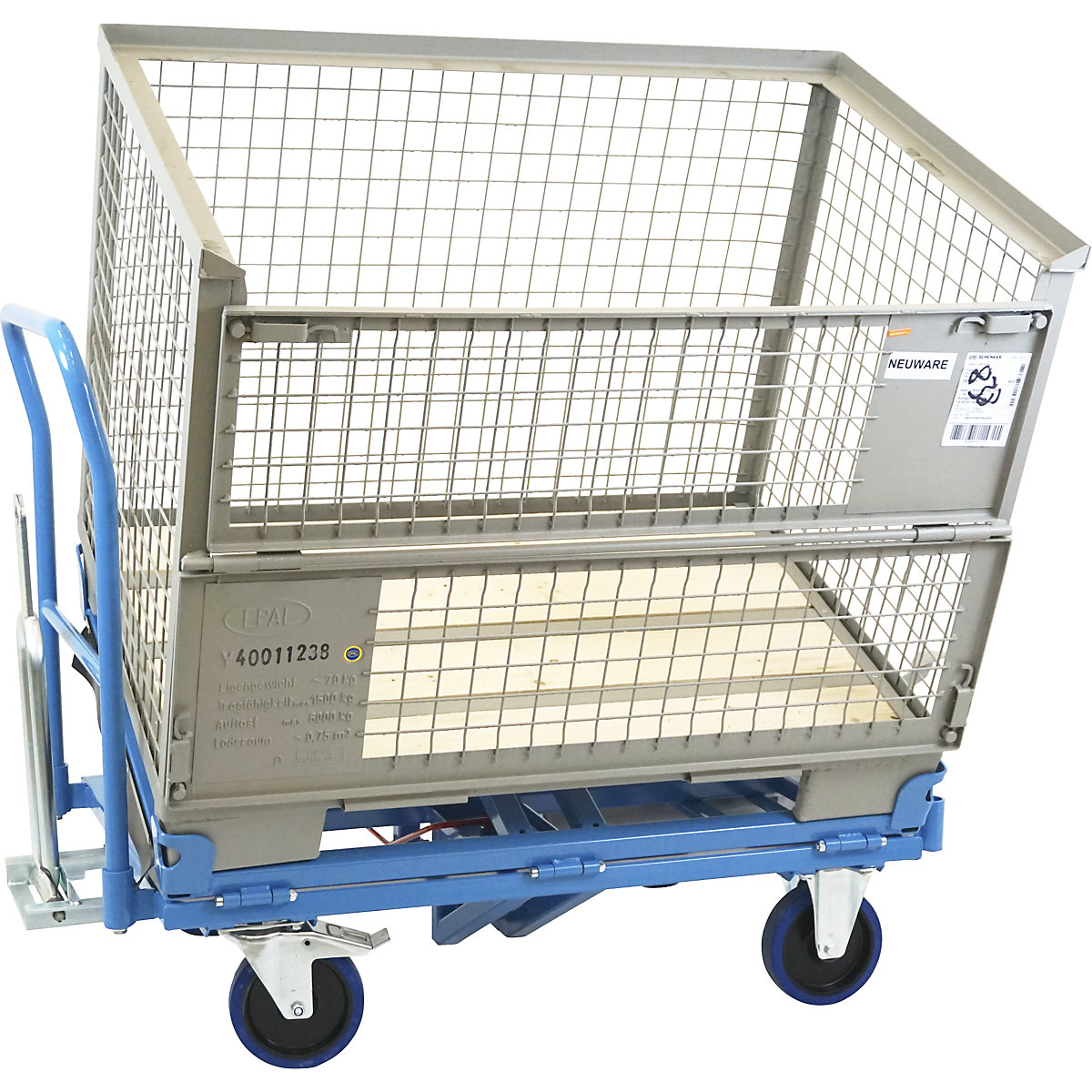 Onderwagen kantelbaar, 1000 kg laadvermogen – eurokraft pro (Productafbeelding 10)-9