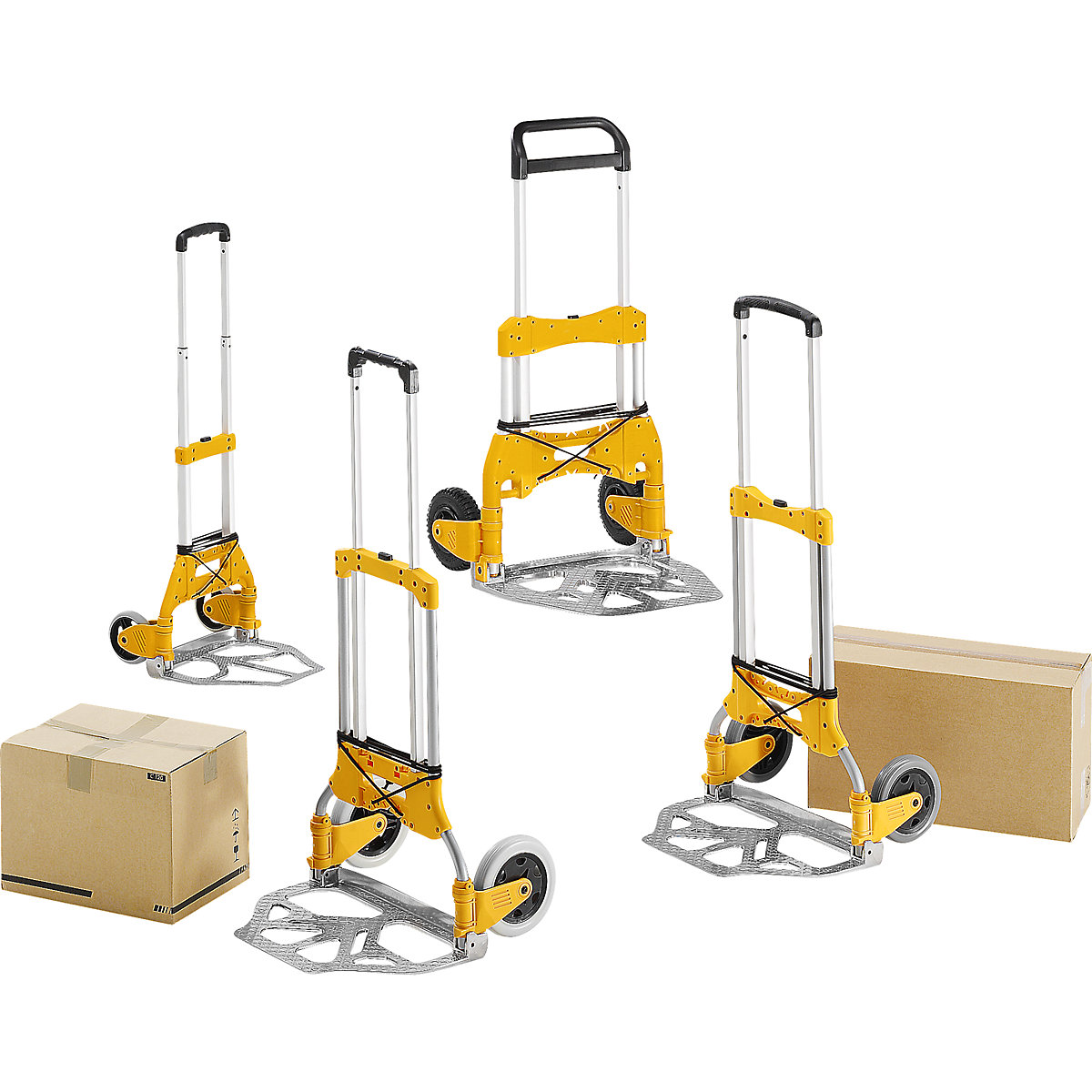 Inklapbare aluminium steekwagen – eurokraft basic (Productafbeelding 2)-1