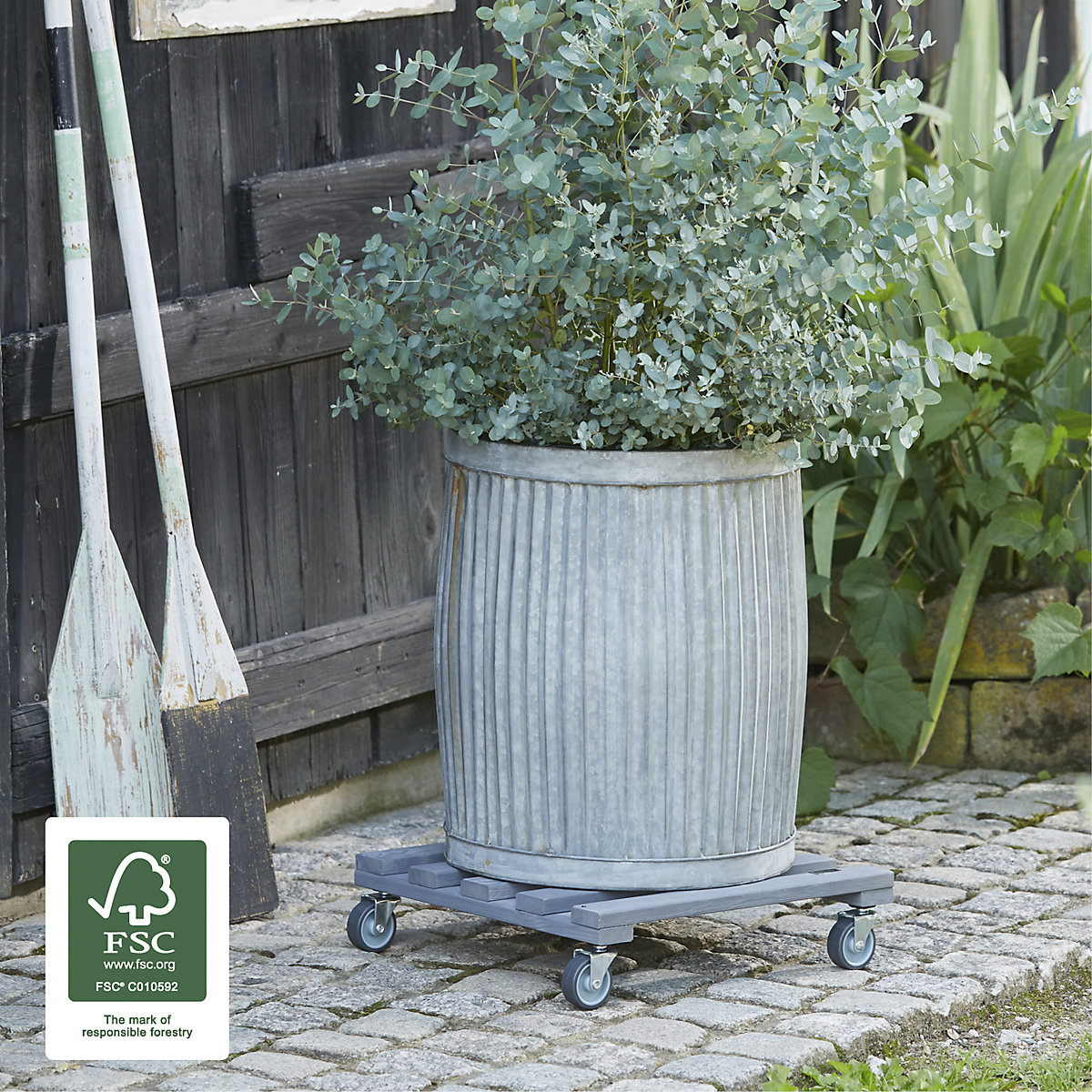 Plantentrolley hout PALETTI – Wagner (Productafbeelding 3)-2