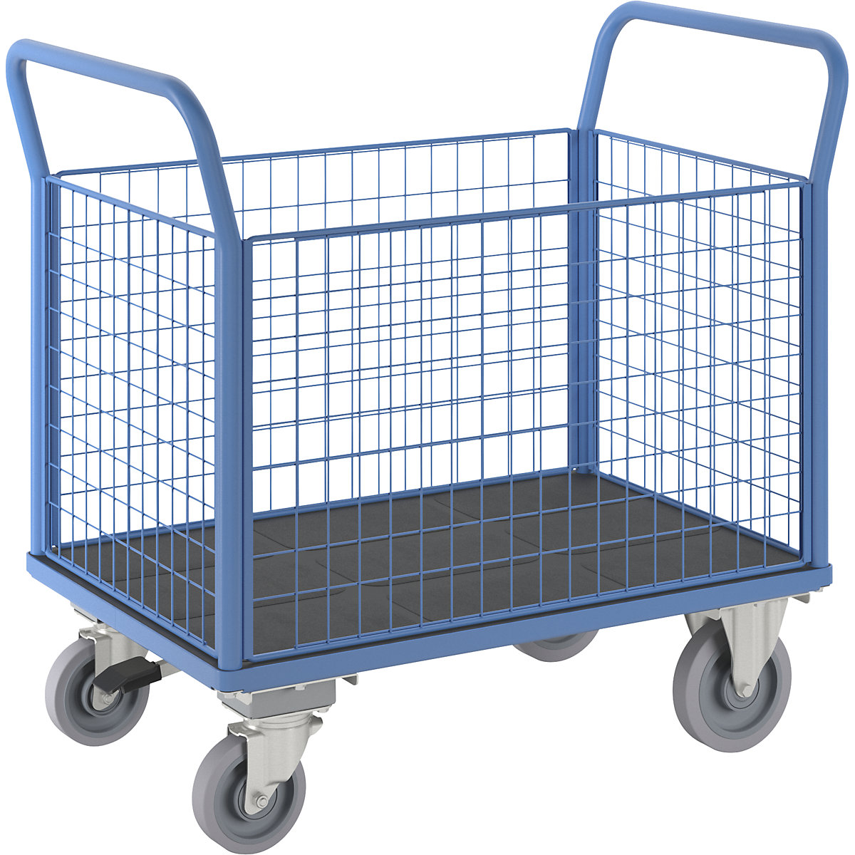 Plattformwagen mit Gitterwänden eurokraft pro