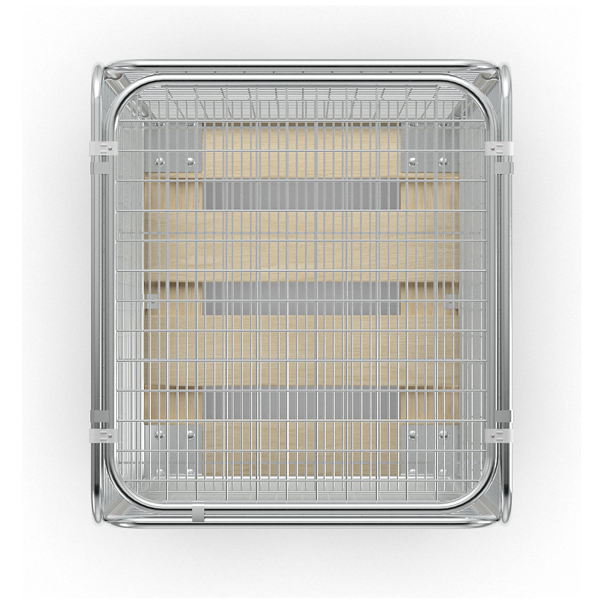 Pojemnik z ochroną antywłamaniową z drewnianym podwoziem na rolkach (Zdjęcie produktu 11)-10
