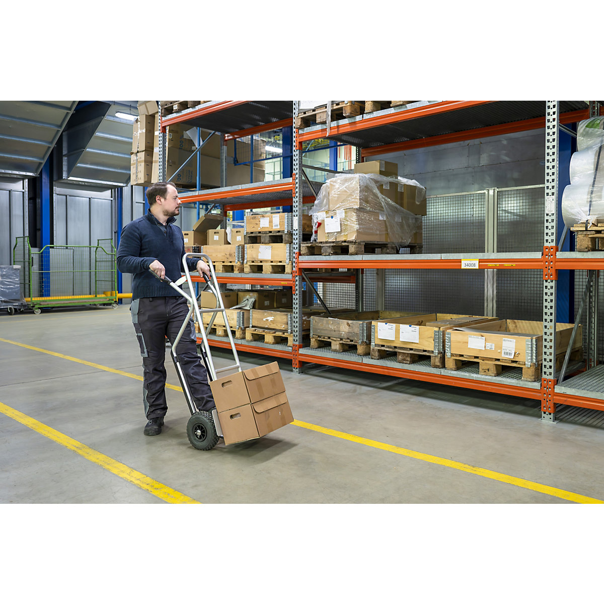 Taczka transportowa z aluminium – eurokraft pro (Zdjęcie produktu 6)-5