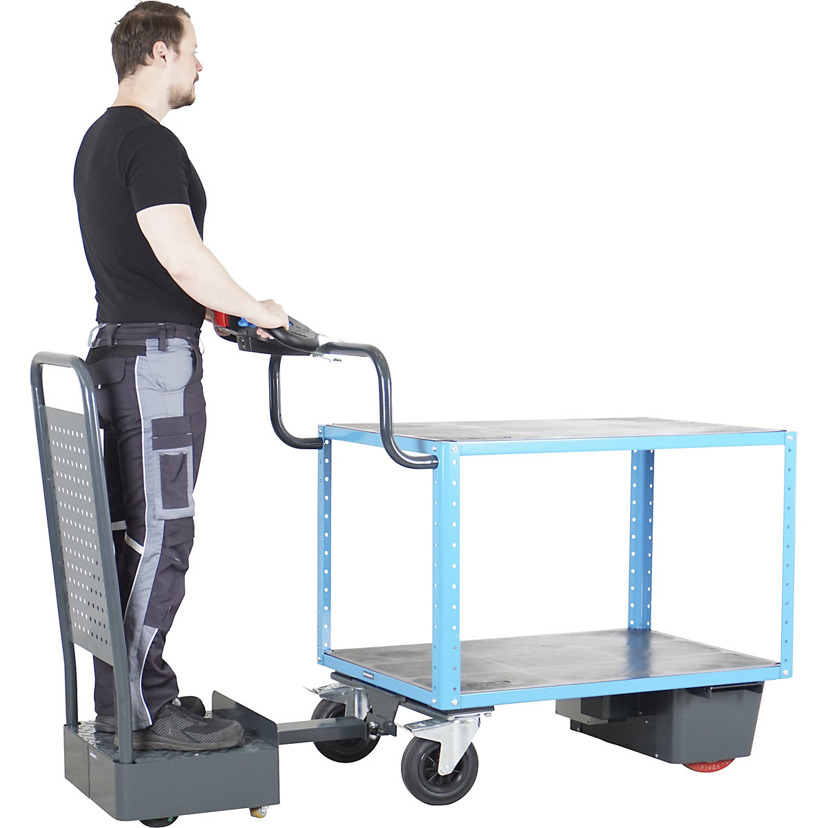 Wózek montażowy CustomLine z napędem elektrycznym – eurokraft pro (Zdjęcie produktu 5)-4