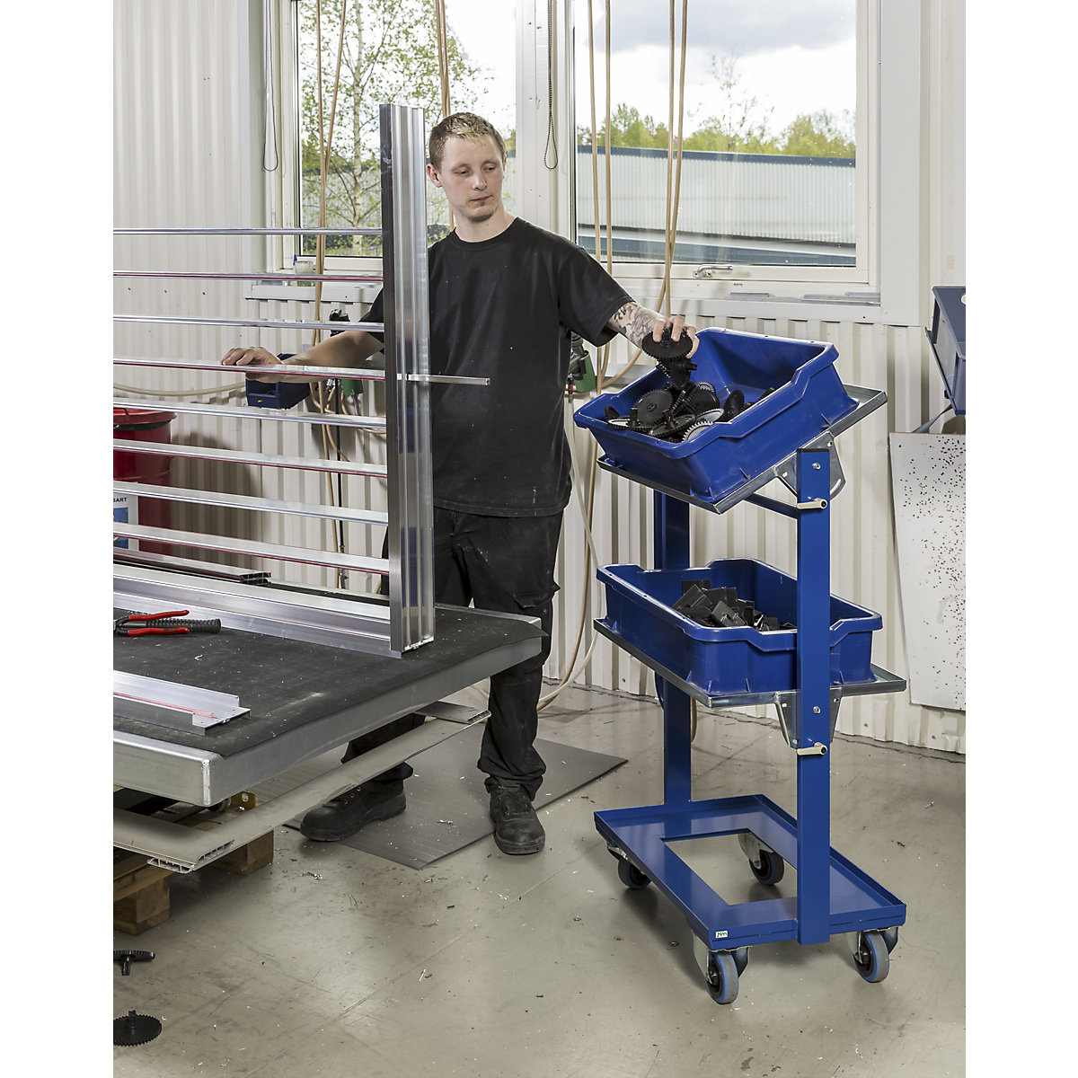 Wózek na skrzynki i tace KM167 – Kongamek (Zdjęcie produktu 5)-4