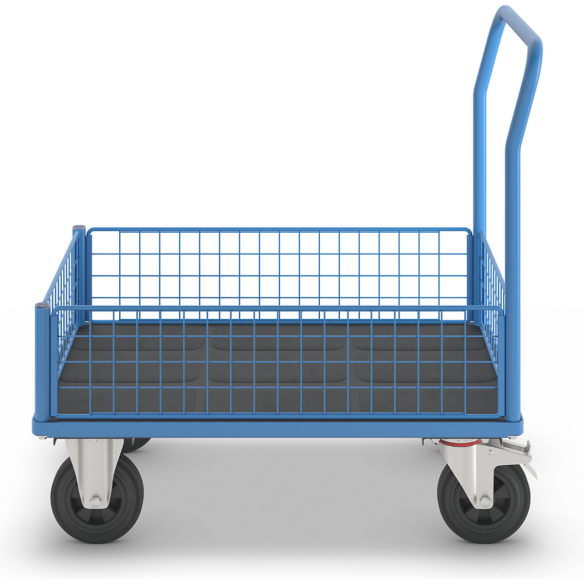 Wózek platformowy ze ściankami siatkowymi – eurokraft pro (Zdjęcie produktu 2)-1