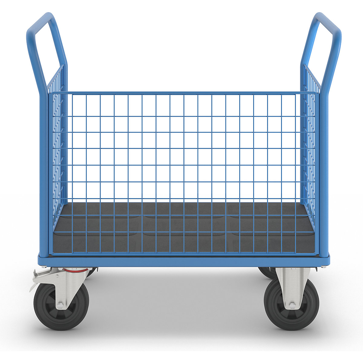 Wózek platformowy ze ściankami siatkowymi – eurokraft pro (Zdjęcie produktu 6)-5