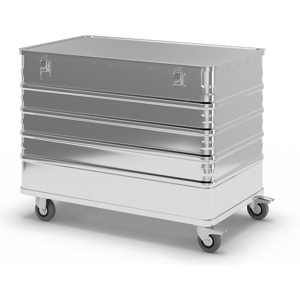 Wózek skrzyniowy z aluminium, pełna ścianka – Gmöhling (Zdjęcie produktu 5)-4