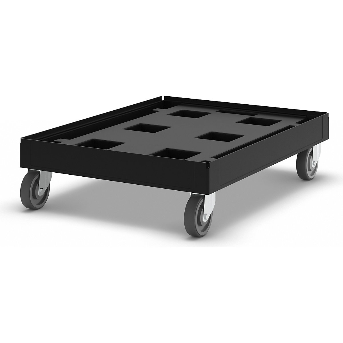 Wózek transportowy, czarny – eurokraft basic