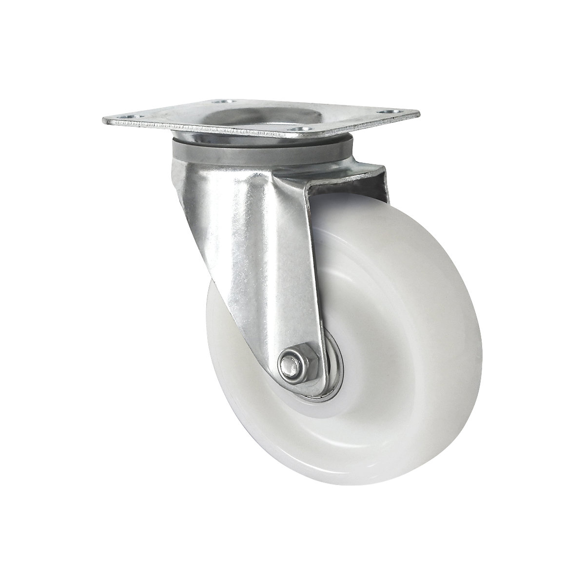 Polyamide wiel, plaatstalen behuizing
