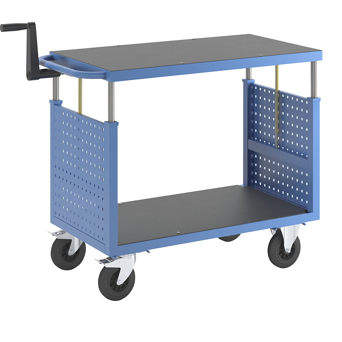 Assembly trolley, height adjustable – eurokraft pro