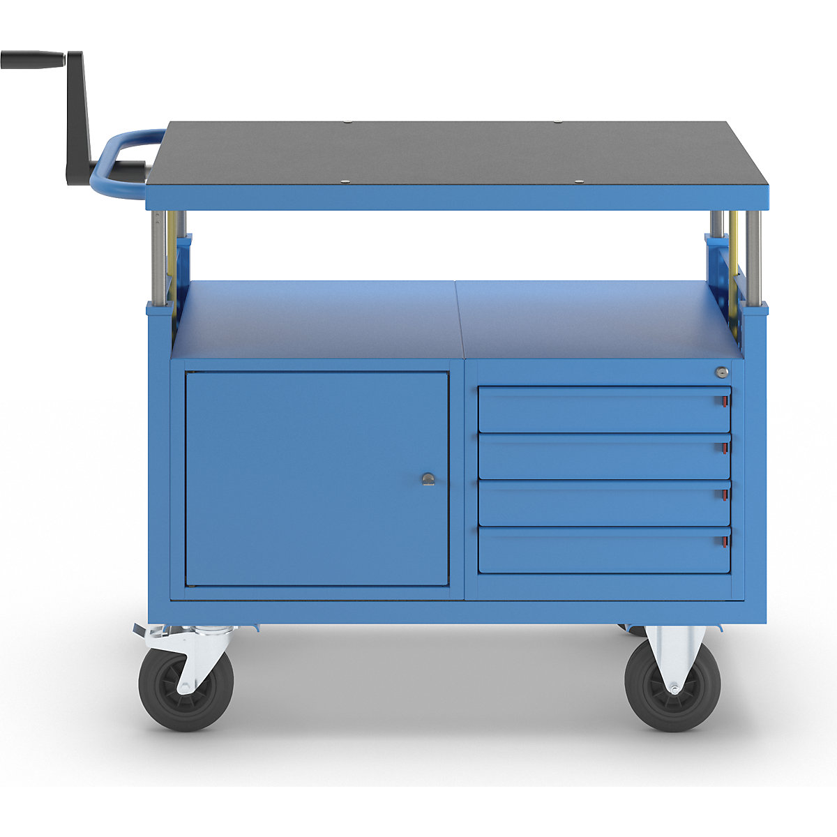 Assembly trolley, height adjustable – eurokraft pro (Product illustration 7)-6