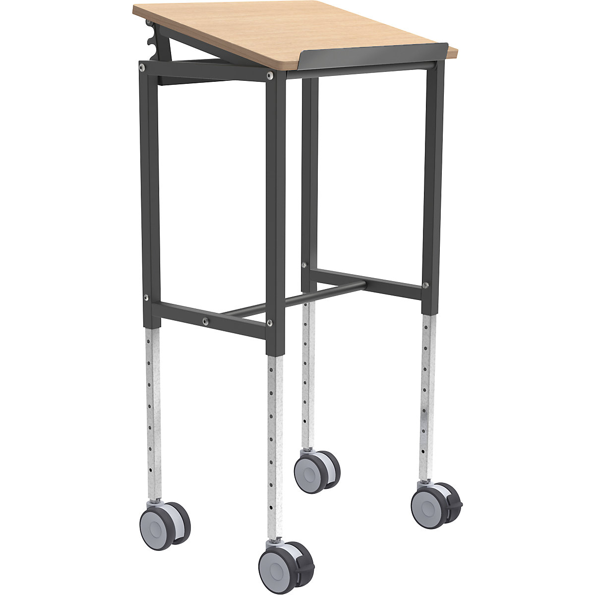 ERGO table trolley – Kongamek, LxWxH 600 x 400 x 720 mm, beech-1
