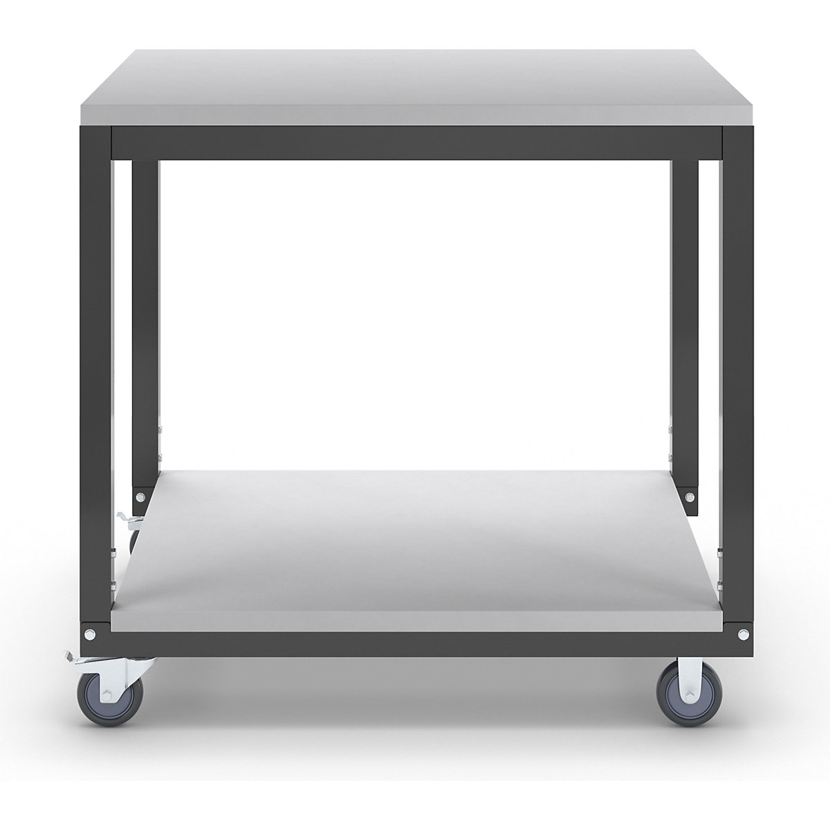 Table trolley with 2 shelves, height adjustable – eurokraft basic (Product illustration 4)-3