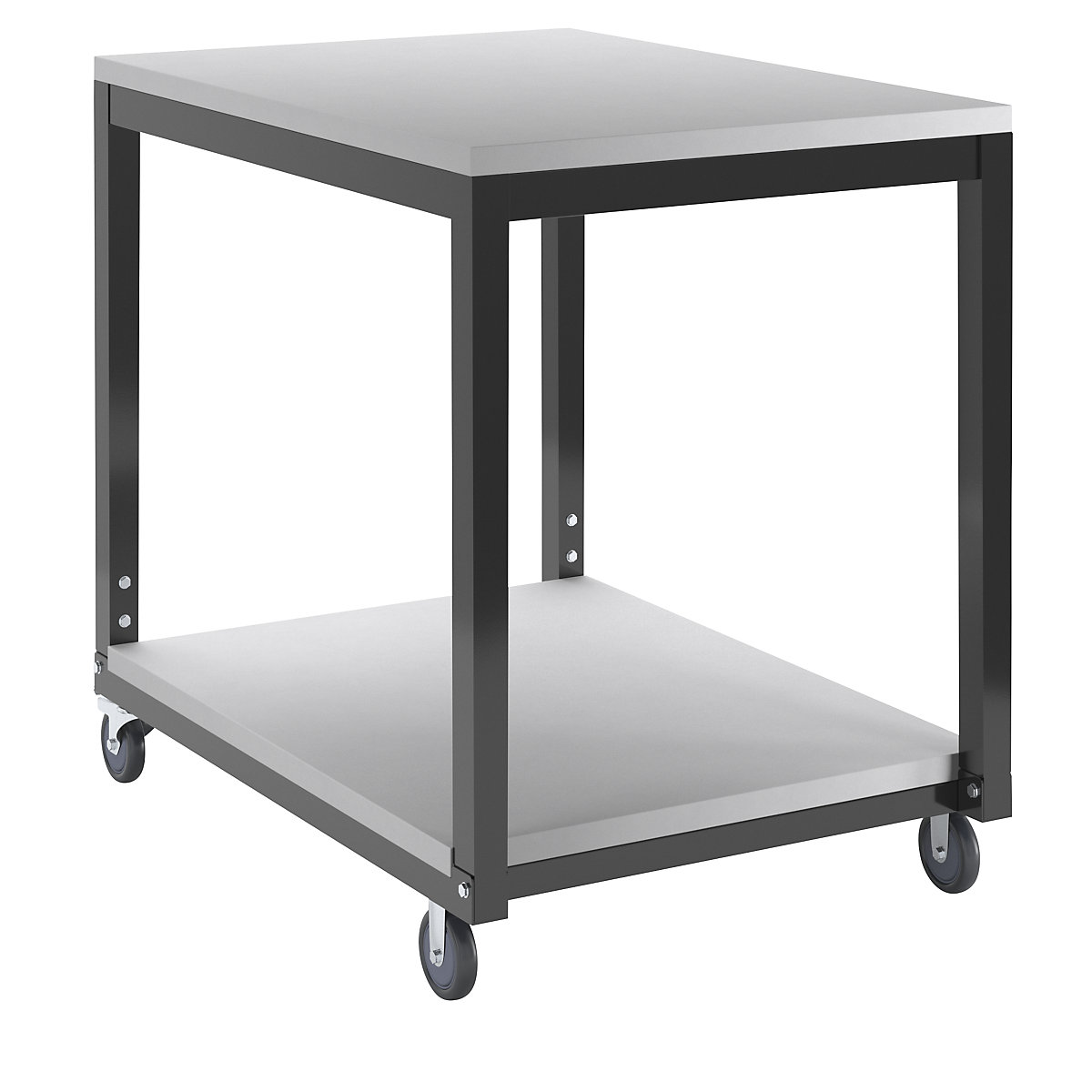 Table trolley with 2 shelves, height adjustable – eurokraft basic (Product illustration 6)-5