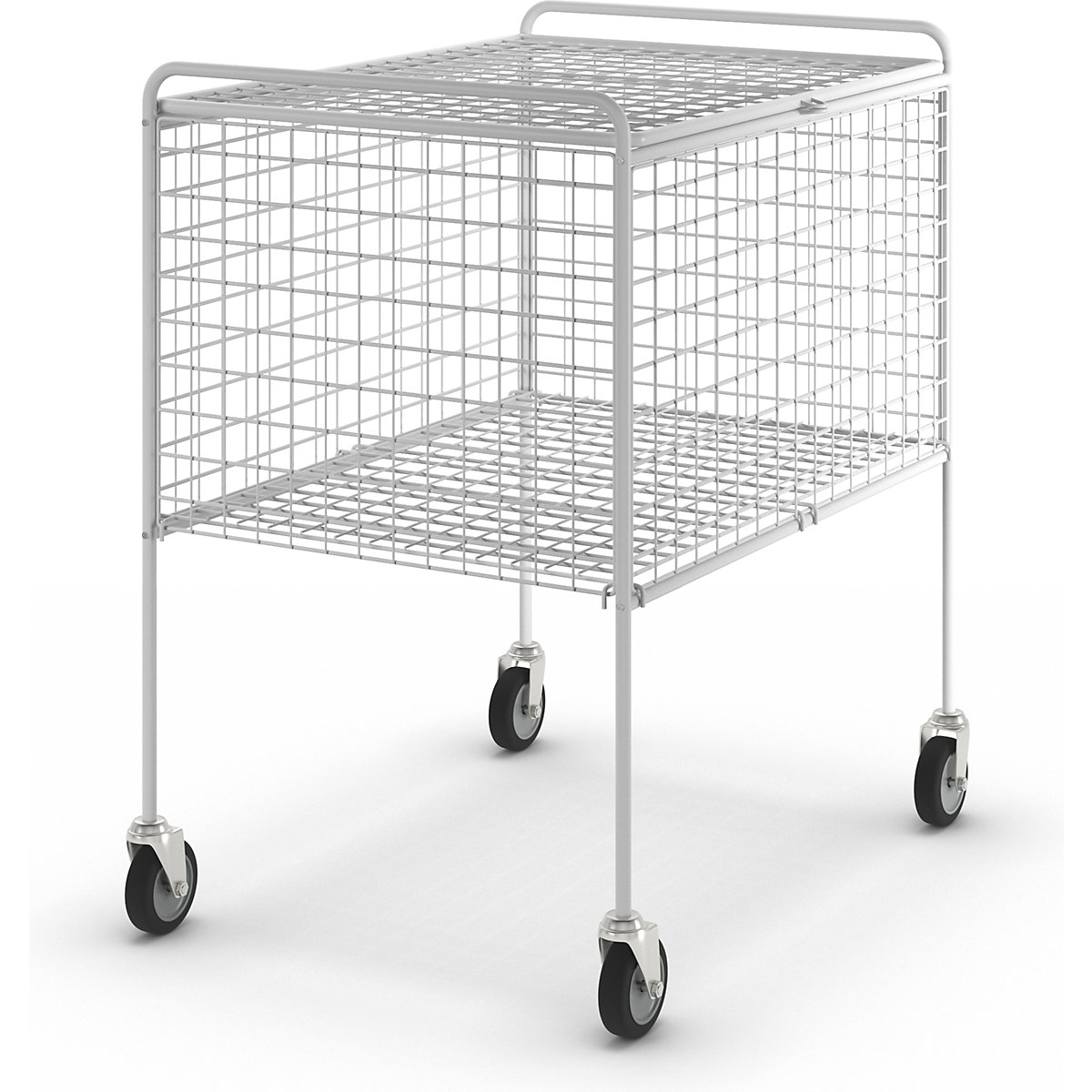 Mesh trolley – Kongamek, with cover, white-1