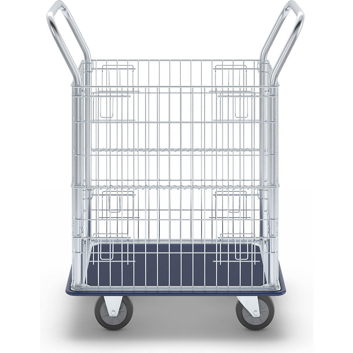 Mesh trolley, zinc plated mesh sides (Product illustration 7)-6
